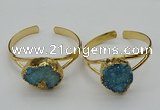 CGB2004 22*30mm - 25*30mm freeform druzy agate gemstone bangles