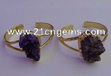 CGB2008 20*30mm - 25*30mm freeform druzy amethyst bangles