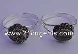 CGB2010 30mm flower druzy agate gemstone bangles wholesale