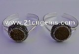 CGB2014 30mm flower druzy agate gemstone bangles wholesale