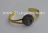 CGB2028 25mm coin plated druzy agate bangles wholesale