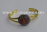 CGB2030 25mm coin plated druzy agate bangles wholesale