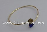 CGB2045 10mm coin plated druzy agate gemstone bangles wholesale