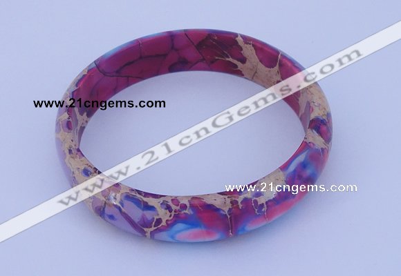 CGB205 Inner diameter 55mm fashion dyed imperial jasper gemstone bangle