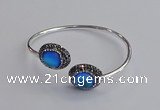 CGB2051 15*20mm oval glass bangles wholesale