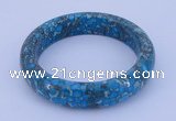 CGB209 Inner diameter 60mm fashion flower turquoise gemstone bangle