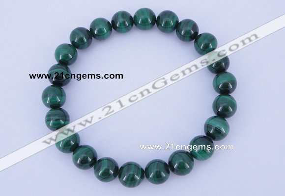 CGB216 2pcs 7.5 inches 6mm natural malachite gemstone bracelets