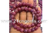 CGB2500 7.5 inches 6mm round ruby gemstone beaded bracelets