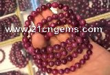 CGB2510 7.5 inches 6mm round ruby zoisite beaded bracelets