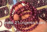 CGB2511 7.5 inches 7mm round ruby zoisite beaded bracelets