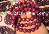 CGB2513 7.5 inches 9mm round ruby zoisite beaded bracelets