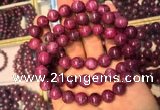 CGB2514 7.5 inches 11mm round ruby zoisite beaded bracelets