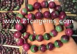 CGB2521 7.5 inches 10mm round ruby zoisite beaded bracelets