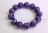 CGB2557 7.5 inches 18mm round charoite gemstone beaded bracelets