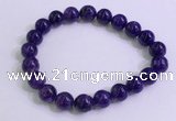 CGB2562 7.5 inches 9mm round charoite gemstone beaded bracelets