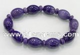 CGB2578 7.5 inches 13*17mm rice charoite gemstone bracelet