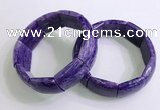 CGB2582 7.5 inches 20*25mm charoite gemstone bracelet