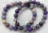 CGB2606 7.5 inches 9mm round natural sugilite beaded bracelets