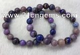 CGB2607 7.5 inches 11mm round natural sugilite beaded bracelets