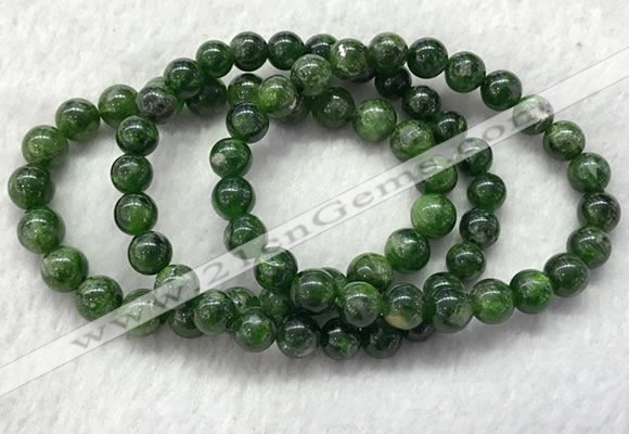 CGB2617 7.5 inches 8mm round diopside quartz beaded bracelets