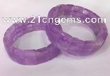 CGB2636 12*18mm faceted rectangle lavender amethyst bracelets