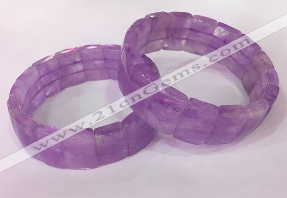 CGB2636 12*18mm faceted rectangle lavender amethyst bracelets