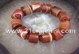 CGB3016 7.5 inches 13*16mm - 15*19mm tube agate bracelet