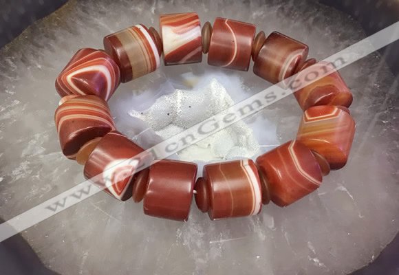 CGB3016 7.5 inches 13*16mm - 15*19mm tube agate bracelet