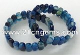 CGB3105 7.5 inches 8*15mm oval agate gemstone bracelets