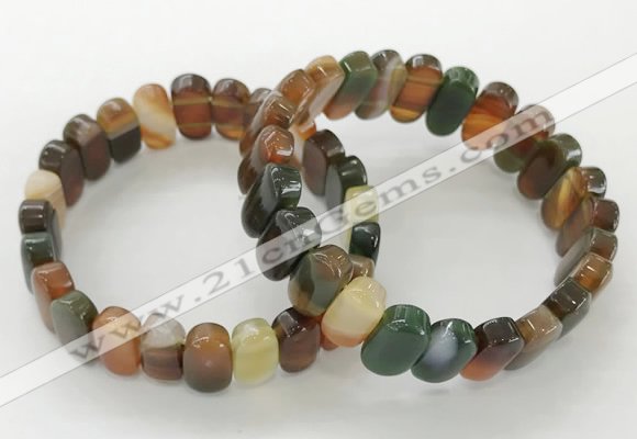 CGB3110 7.5 inches 8*15mm oval agate gemstone bracelets