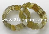 CGB3120 7.5 inches 10*20mm faceted oval agate bracelets