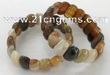 CGB3121 7.5 inches 10*20mm faceted oval agate bracelets