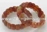 CGB3126 7.5 inches 10*20mm faceted oval agate bracelets