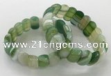 CGB3128 7.5 inches 10*20mm faceted oval agate bracelets