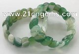 CGB3129 7.5 inches 10*20mm faceted oval agate bracelets