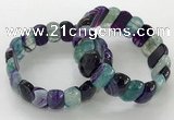 CGB3131 7.5 inches 10*20mm faceted oval agate bracelets