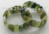 CGB3147 7.5 inches 11*23mm faceted oval agate bracelets