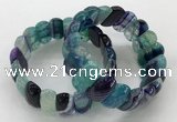 CGB3150 7.5 inches 11*23mm faceted oval agate bracelets