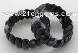 CGB3152 7.5 inches 11*23mm faceted oval agate bracelets