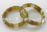 CGB3165 7.5 inches 12*15mm rectangle agate bracelets wholesale