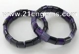 CGB3166 7.5 inches 12*15mm rectangle agate bracelets wholesale