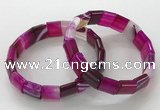 CGB3167 7.5 inches 12*15mm rectangle agate bracelets wholesale