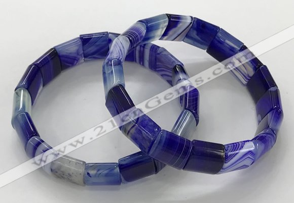 CGB3170 7.5 inches 12*15mm rectangle agate bracelets wholesale