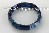 CGB3171 7.5 inches 12*15mm rectangle agate bracelets wholesale