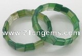 CGB3173 7.5 inches 12*15mm rectangle agate bracelets wholesale