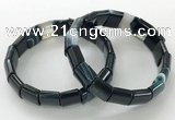 CGB3174 7.5 inches 12*15mm rectangle agate bracelets wholesale