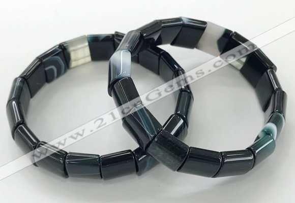 CGB3174 7.5 inches 12*15mm rectangle agate bracelets wholesale