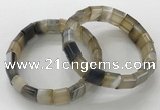 CGB3175 7.5 inches 12*15mm rectangle agate bracelets wholesale