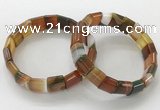 CGB3176 7.5 inches 12*15mm rectangle agate bracelets wholesale