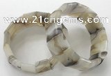 CGB3185 7.5 inches 15*25mm rectangle agate bracelets wholesale